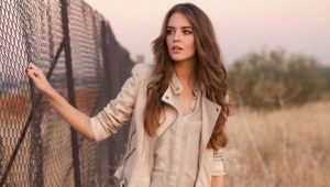 Vestes en cuir beige