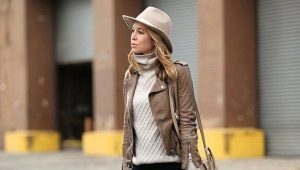 Veste en cuir femme