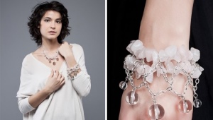 Pulseira de quartzo rosa