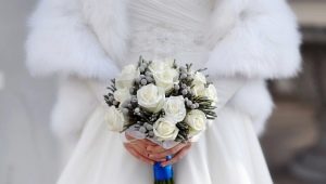 Bouquet de mariée de roses blanches: le choix et les options de conception