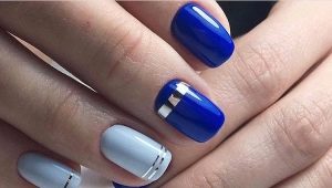 Manucure bleu-bleu: idées et tendances de la mode