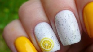 Idées de design vives et originales manucure aux citrons