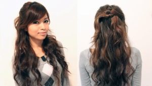 Belles coiffures avec la moitié des cheveux