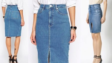 Jupes Crayon En Denim