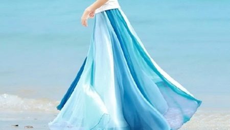 Jupe en chiffon au sol