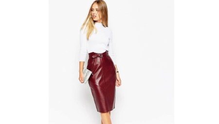 Jupe crayon taille haute