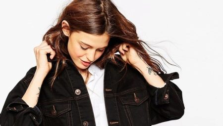 Veste en jean noir