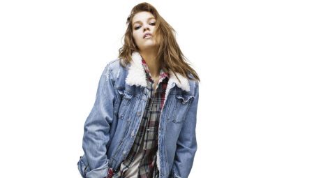 Veste en jean avec fourrure