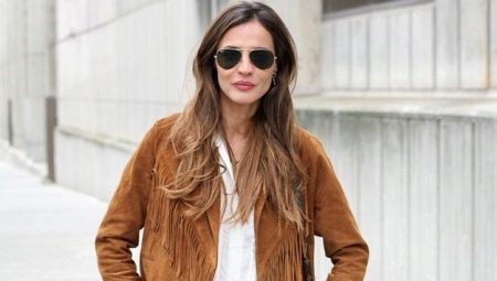 Veste en daim pour femme