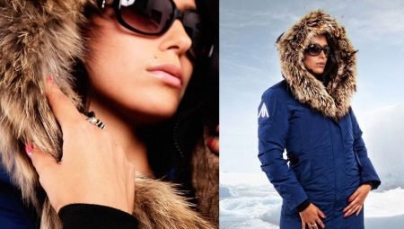 Parc d'hiver pour femmes avec fourrure naturelle