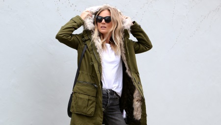 Parka à capuche en fourrure