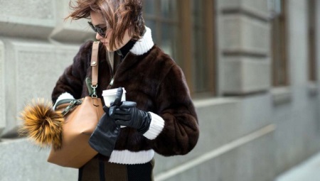 Gants en cuir d'hiver pour femmes