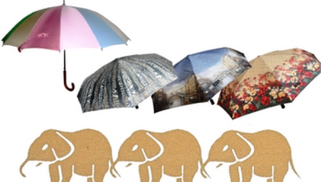 Parapluies Trois Eléphants