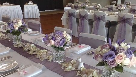 Les détails de la table de mariage