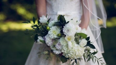 Bouquet de mariée de chrysanthèmes: un choix de couleurs et de nuances de design