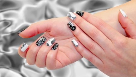 Manucure en noir et blanc: les secrets de la création d'un design unique et de belles idées de design