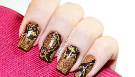 Nail design avec effet peau de serpent - audacieux, mais magnifique!