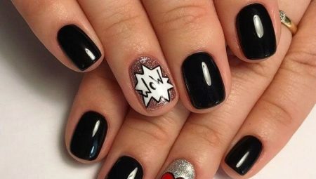 Belles options de manucure noir
