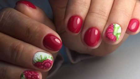 Manucure à la framboise: méthodes de conception et idées de conception