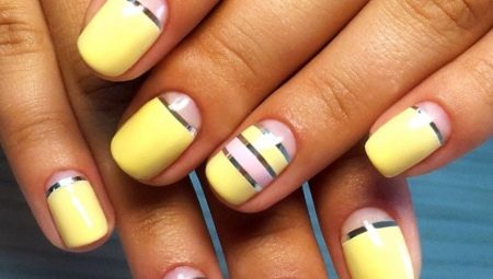 Manucure tendances de la mode dans les tons jaunes