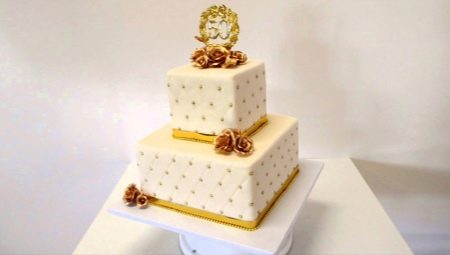 Gâteaux de mariage originaux en or