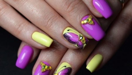 Caractéristiques manucure jaune-violet