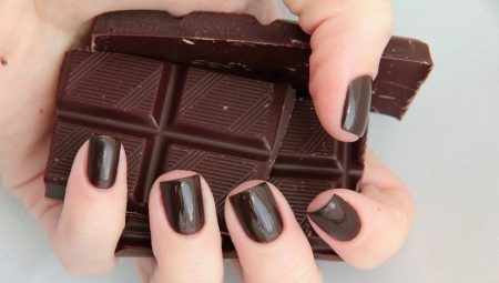 Manucure au chocolat: le secret du design et des idées de la saison