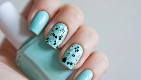 Options de conception des ongles couleur menthe