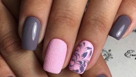 Options pour manucure gris-rose