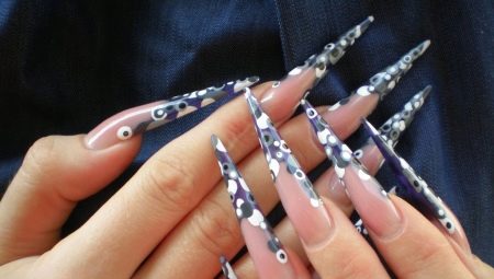 Ongles allongés: caractéristiques, design et exemples