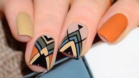 Geometria gél körömlakk: tervezési ötletek és lépésről lépésre