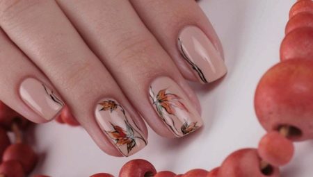 Gel de manucure design automne à la mode