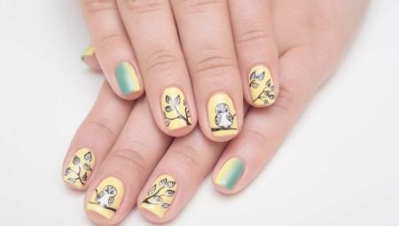 Idées de design élégant manucure avec des hiboux