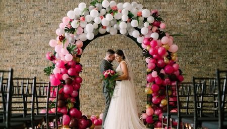 Arc de mariage en ballon: options de design et création de leurs propres mains