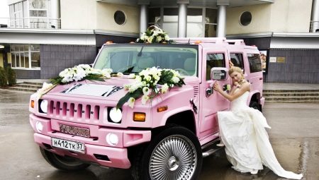 Décorations de mariage pour voitures: types et dessins