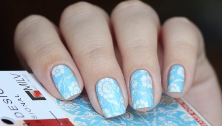 Idées pour la conception de vernis gel bleu manucure