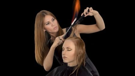 Coupe de cheveux par le feu: but, avantages et inconvénients, types