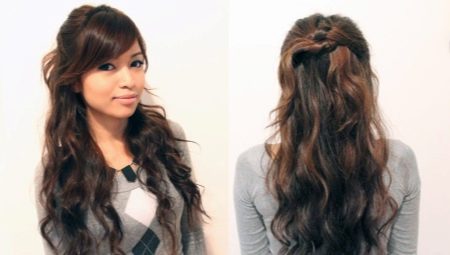 Belles coiffures avec la moitié des cheveux