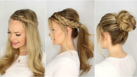 Variantes de coiffures claires pour cheveux longs