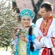 Robe de mariée dans le style folklorique russe