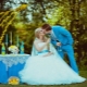 Robe de mariée bleue - pour une image insolite