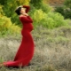 Robe rouge pour femme enceinte