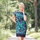 Robe à col châle - coupe simple et originale