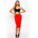 Jupe crayon rouge