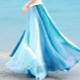 Jupe en chiffon au sol