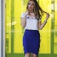 Jupe crayon bleue