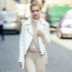 Veste en cuir blanc