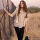 Vestes en cuir beige