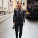 Veste en cuir noir - modèles populaires (75 photos)