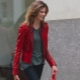 Veste en cuir rouge